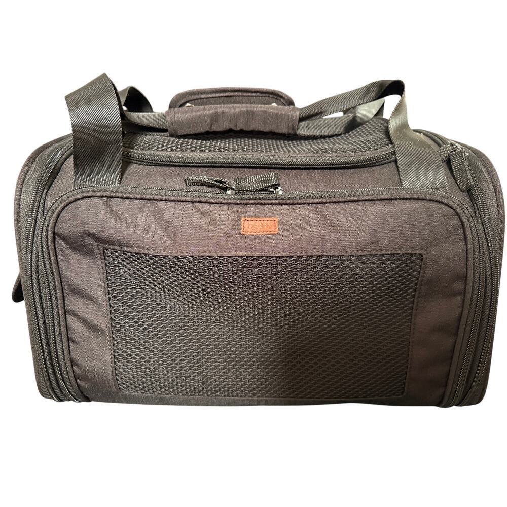 Pet Carrier Small Under 25 lbs - Reddy Black Fold-Out - Picture 5 of 13
